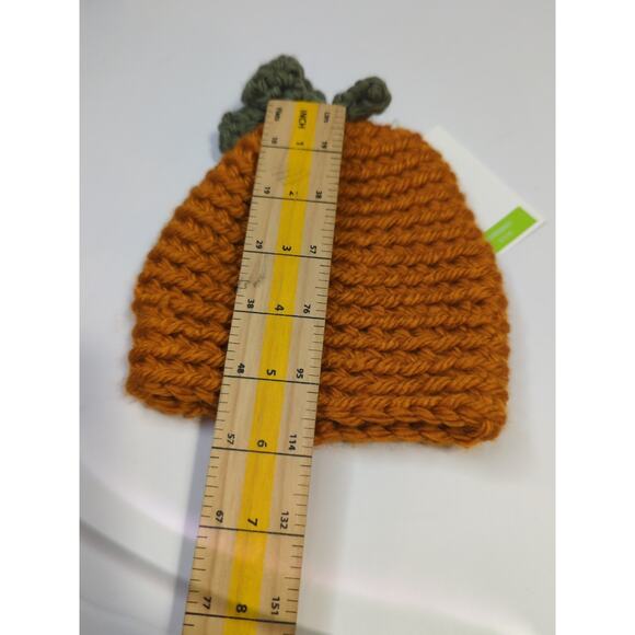 NEW handmade crocheted newborn baby hat yarn pumpkin - Picture 3 of 4